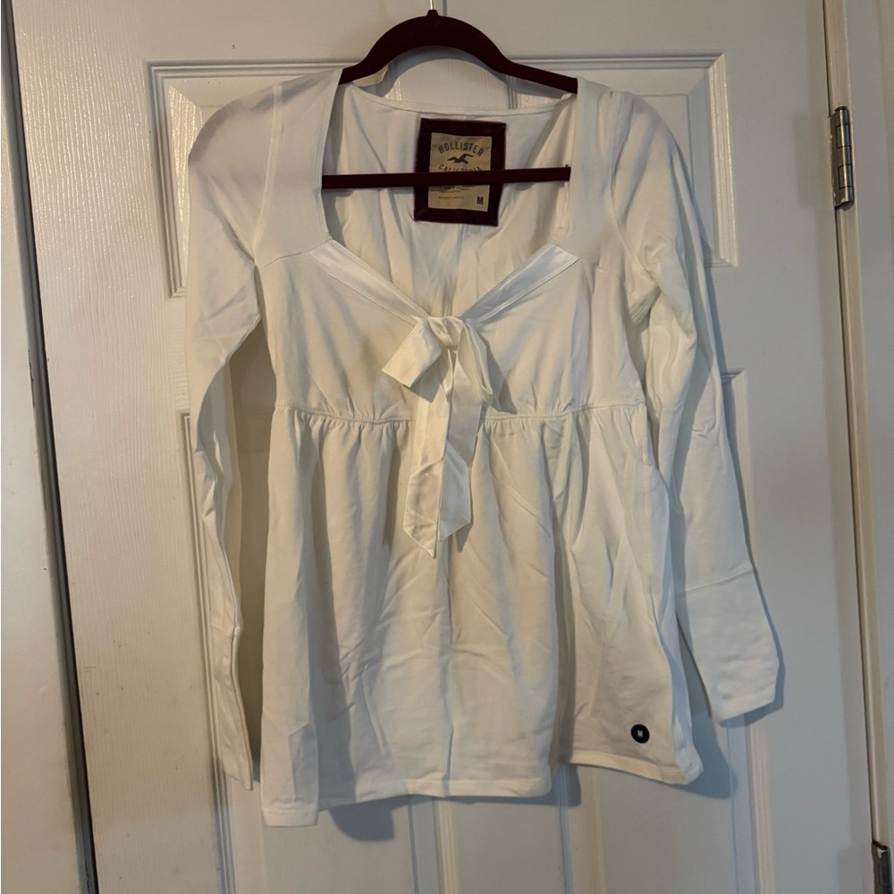 Hollister White Long Sleeve Top